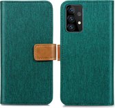 iMoshion Luxe Canvas Booktype Samsung Galaxy A52(s) (5G/4G) hoesje - Groen