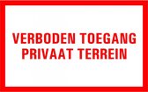 Tekststicker Verboden toegang privaat terrein 400 x 250 mm