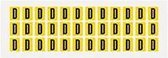 Letter stickers geel/zwart teksthoogte: 15 mm letter D