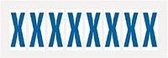 Letter stickers wit/blauw teksthoogte: 50 mm letter X
