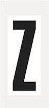 Letter stickers alfabet - 20 kaarten - zwart wit teksthoogte 150 mm Letter Z