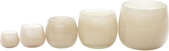 Dutz - design vaas - Pot beige - glas-  mondgeblazen - H 18 cm