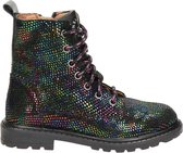 Nelson Kids meisjes veterboot - Zwart multi - Maat 28