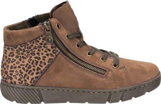Rieker dames veterboot - Cognac - Maat 38 | bol.com