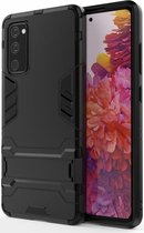 Samsung Galaxy S20 FE Hoesje Shock Proof Back Cover Met Kickstand Zwar