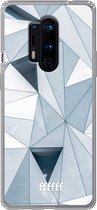 OnePlus 8 Pro Hoesje Transparant TPU Case - Mirrored Polygon #ffffff