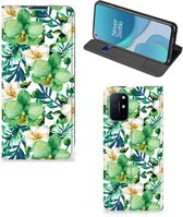 GSM Hoesje OnePlus 8T Bookcase Cover Orchidee Groen