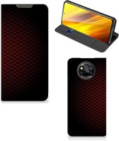 Telefoonhoesje met foto Xiaomi Poco X3 | Poco X3 Pro Smart Cover Geruit Rood