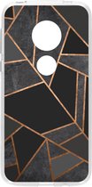 Design Backcover Motorola Moto G7 Play hoesje - Grafisch Zwart / Koper