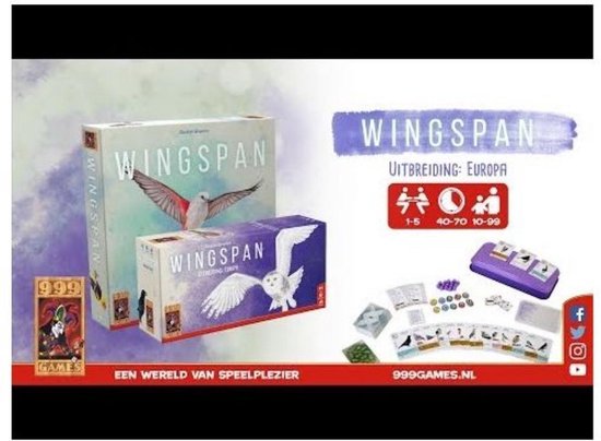 Thumbnail van een extra afbeelding van het spel Spellenset - 3 stuks - Wingspan & Uitbreidingen Oceanië & Europa