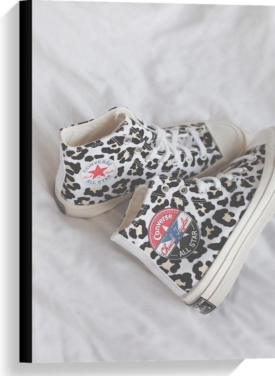 Canvas - Panterprint All Stars - 40x60cm Foto op Canvas Schilderij  (Wanddecoratie op | bol.com