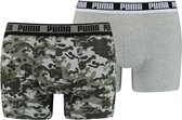 Puma - Men Camo Boxer 2p - Groen - Heren - maat  XL