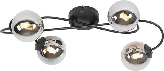 QAZQA athens - Landelijke Plafondlamp - 4 lichts - L 525 - Woonkamer | Slaapkamer | Keuken