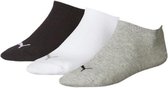 Puma sneaker plain 3p - Chaussettes de sport - Adultes - gris / blanc / noir - 43-46