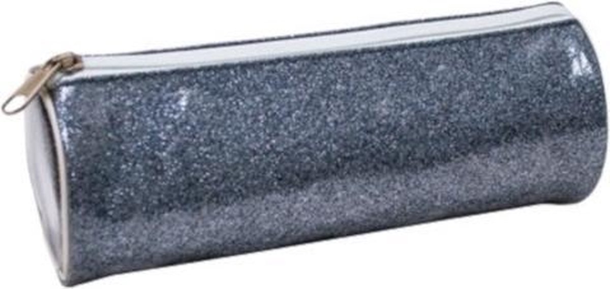 Verhaak Etui Glitter Meisjes 21 X 7 Cm Polyester Zilver