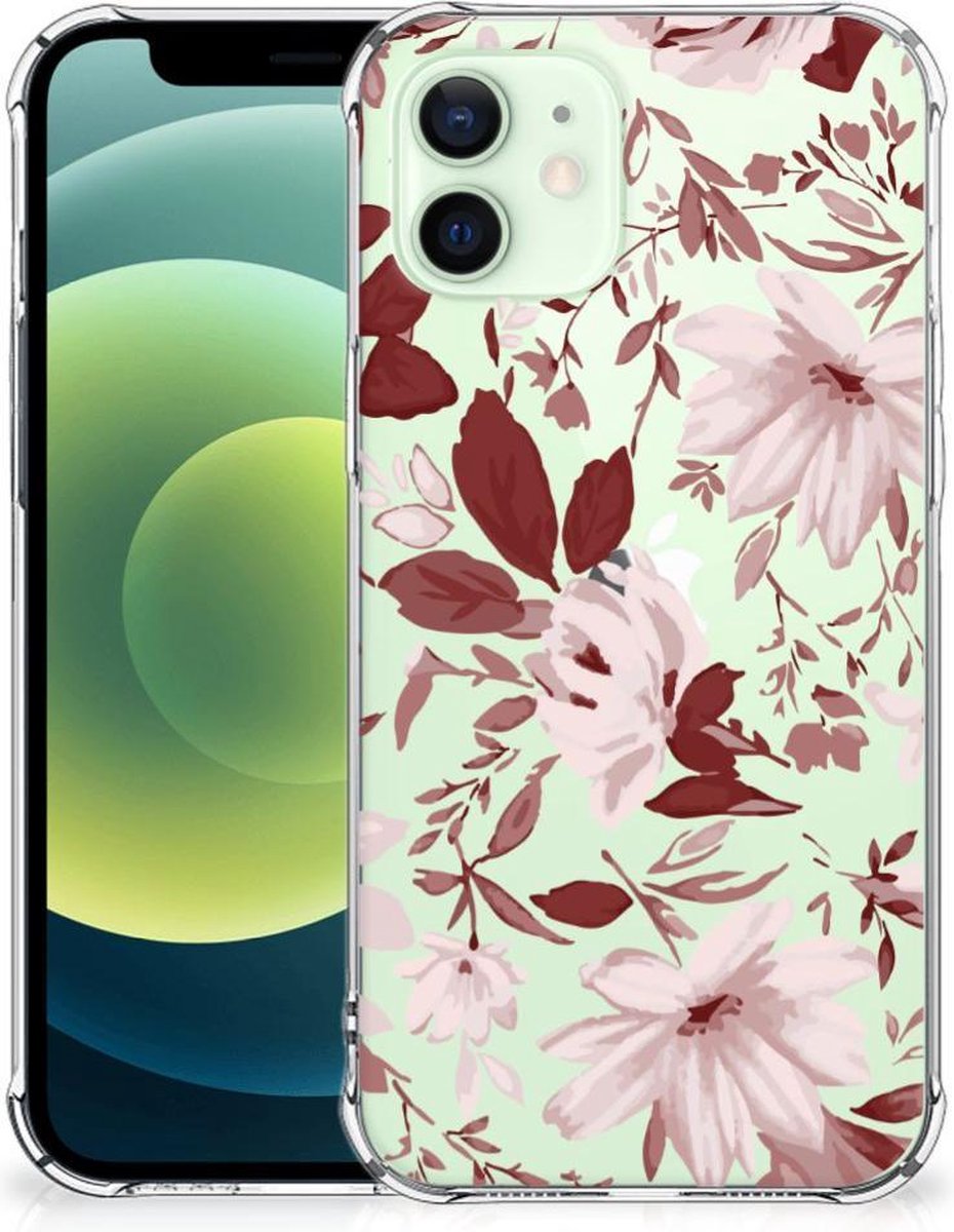 Back Cover iPhone 12 Mini Watercolor Flowers