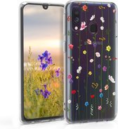 kwmobile telefoonhoesje voor Samsung Galaxy A40 - Hoesje voor smartphone in meerkleurig / transparant - Wilde Bloemen Stengels design