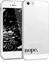 kwmobile telefoonhoesje voor Apple iPhone SE (1.Gen 2016) / 5 / 5S - Hoesje voor smartphone in zwart / transparant - Nope design