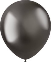 Folat - ballonnen Intense chrome grey 33 cm -10 stuks