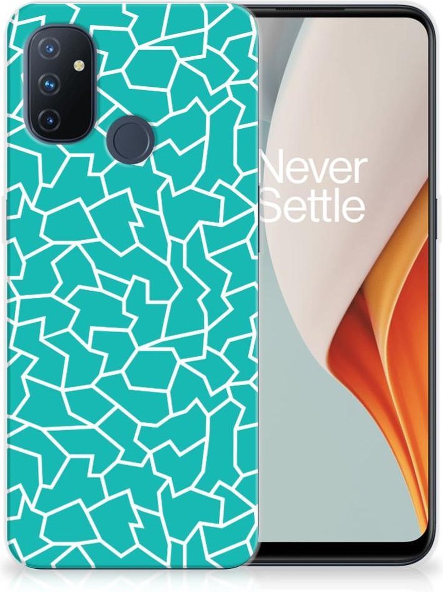 OnePlus Nord N100 Hoesje maken Cracks Blue