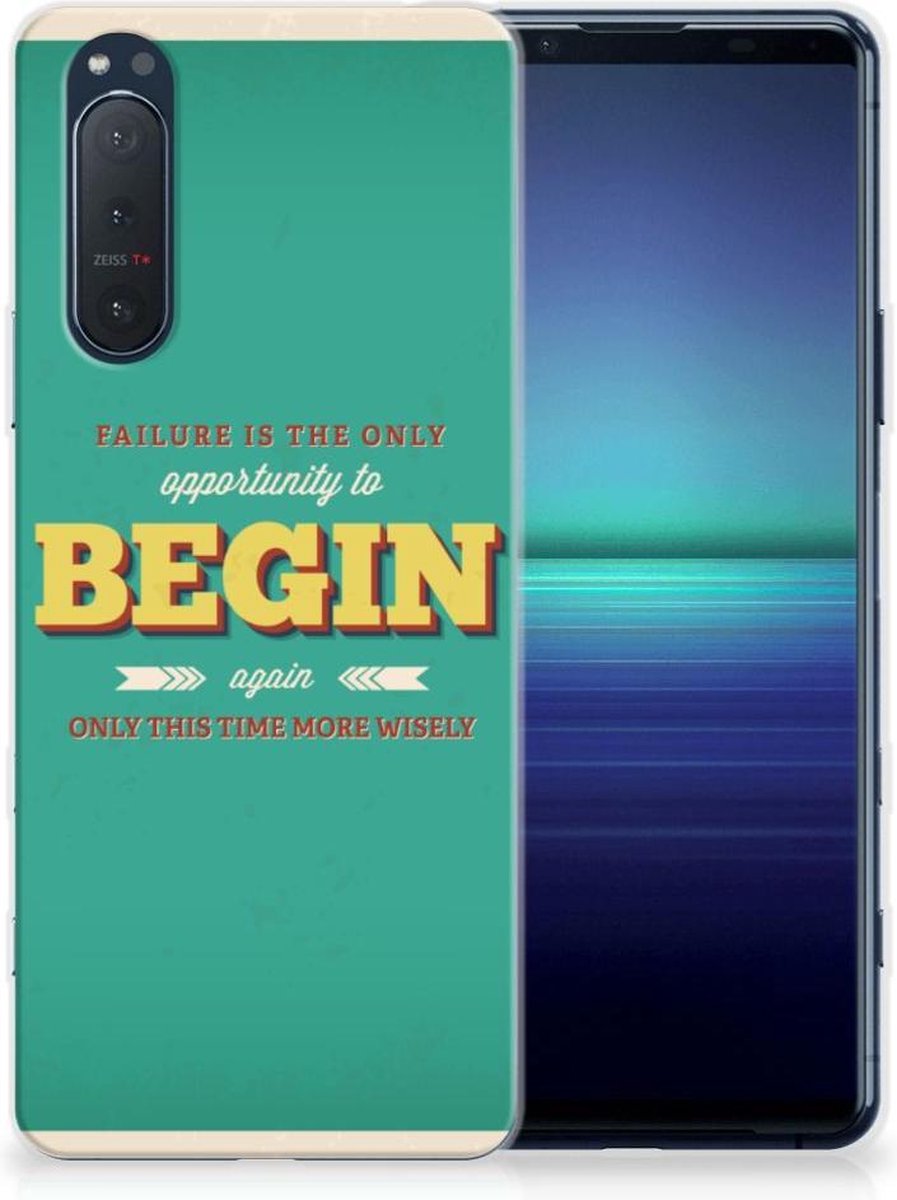 Sony Xperia 5II Siliconen hoesje met naam Quote Begin