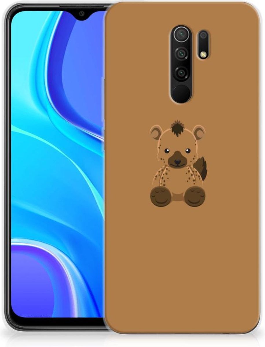 Back Cover voor Xiaomi Redmi 9 Telefoonhoesje met Naam Baby Hyena