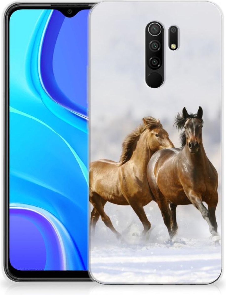 Xiaomi Redmi 9 TPU Hoesje Paarden