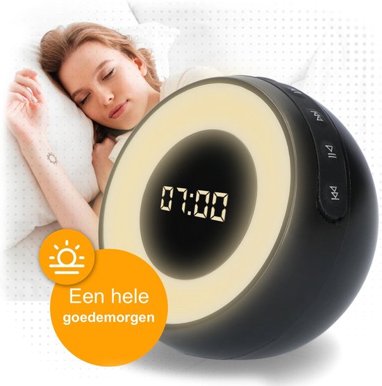Bedoel Onderzoek het Opgewonden zijn Wake-up light - Sunrise Alarm Clock - Smart Wake Up - Digitale wekker met  Sunset... | bol.com