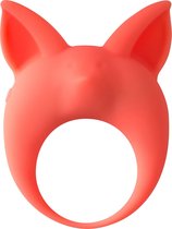 Vibrerende cockring - Vibratie Penisring - Clitoris Stimulator - Flexibel - Alle maten - 100% Silicone - MiMi Animals - Kitten Kyle - Oranje