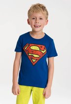 Superman logo DC Comics Logoshirt kinder t-shirt azuurblauw - Logoshirt - 140/152