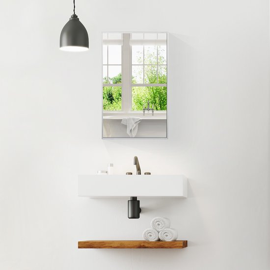 Proberen gastvrouw aanvaardbaar Relaxdays Spiegelkast badkamer hangkast met spiegel badkamerkast  medicijnkast 3 vakken sta | bol.com