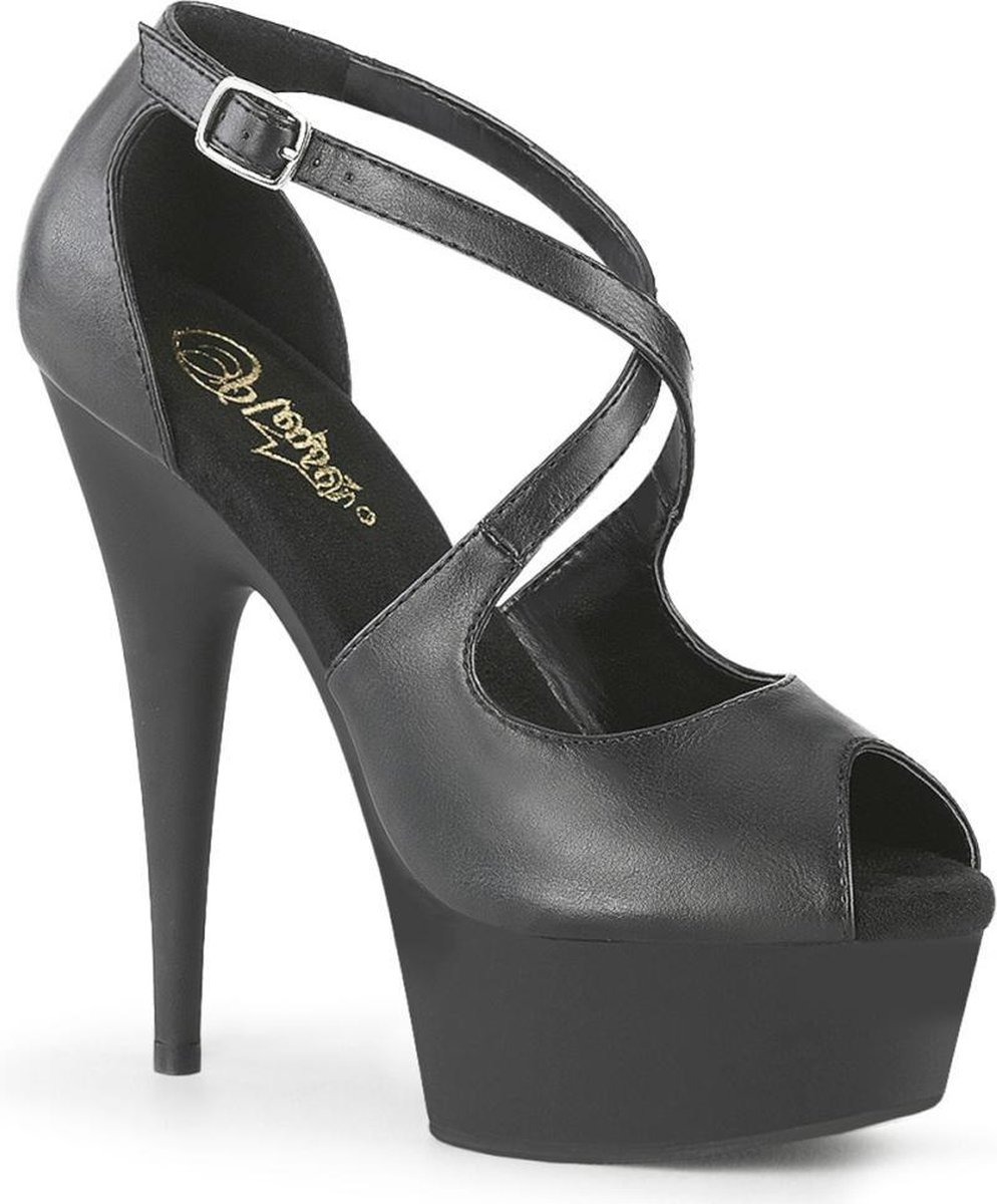 Pleaser Hoge hakken -42 shoes- DELIGHT-621 US 12 Zwart - Schoenen.nl