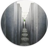 Dibond Wandcirkel - Holocaust Monument - Berlijn - 60x60cm Foto op Aluminium Wandcirkel (met ophangsysteem)
