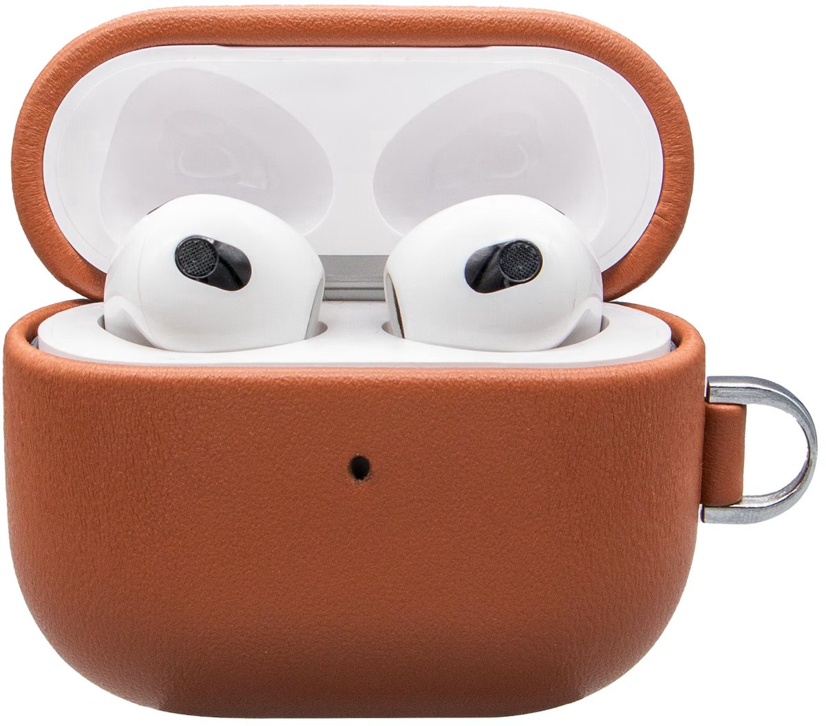 Trusmi CF05-06 Leren AirPods 3 Case Cover Bruin– Premium Bescherming voor AirPods 3 case, Perfecte Pasvorm