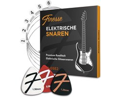 Finesse Gitaarsnaren Elektrische Gitaar - met Plectrums - .009 tot 0.42 - Gitaar Snaren