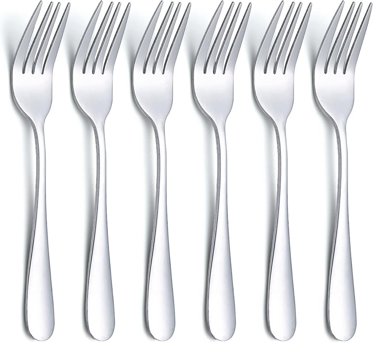 Dessertvorken Set van 12 - Gouden Titanium Gecoate RVS Taartvorken voor Huis en Bruiloften