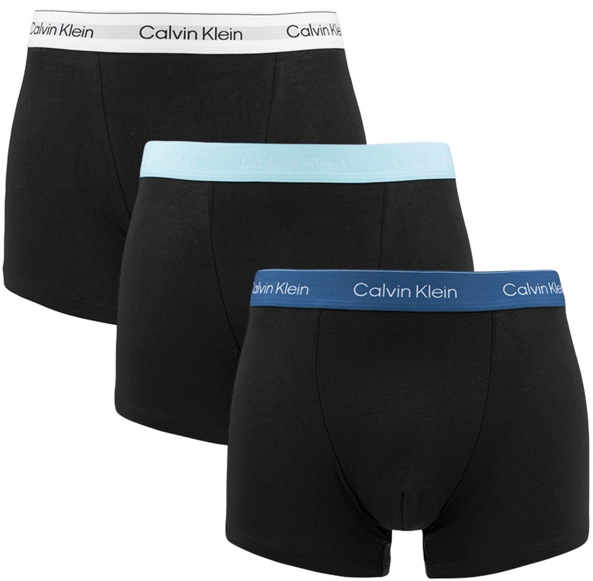 Calvin Klein 3 Pack Relaxed Dart Trunks - Icon Cotton Stretch