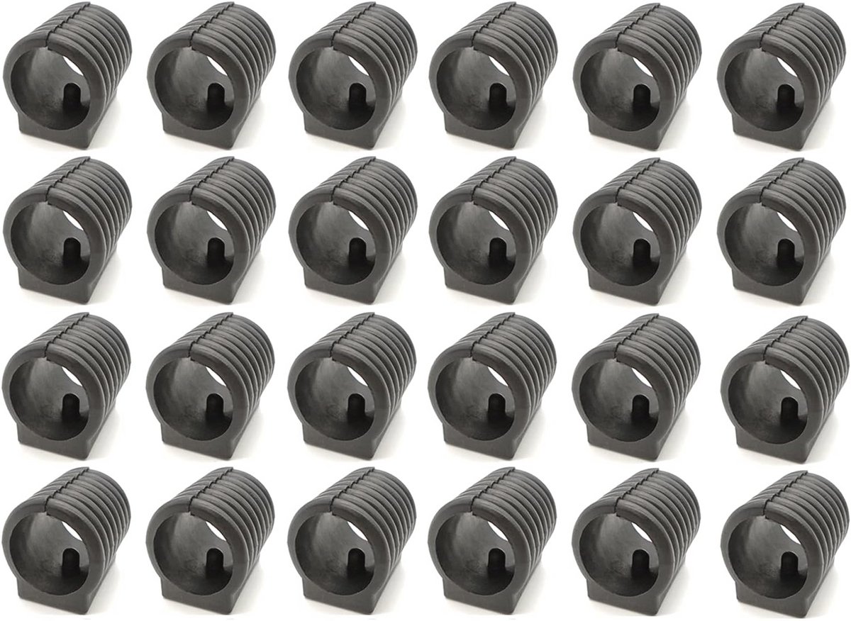Kunststof Stoelpoten 24 Stuks 19 mm Zwart