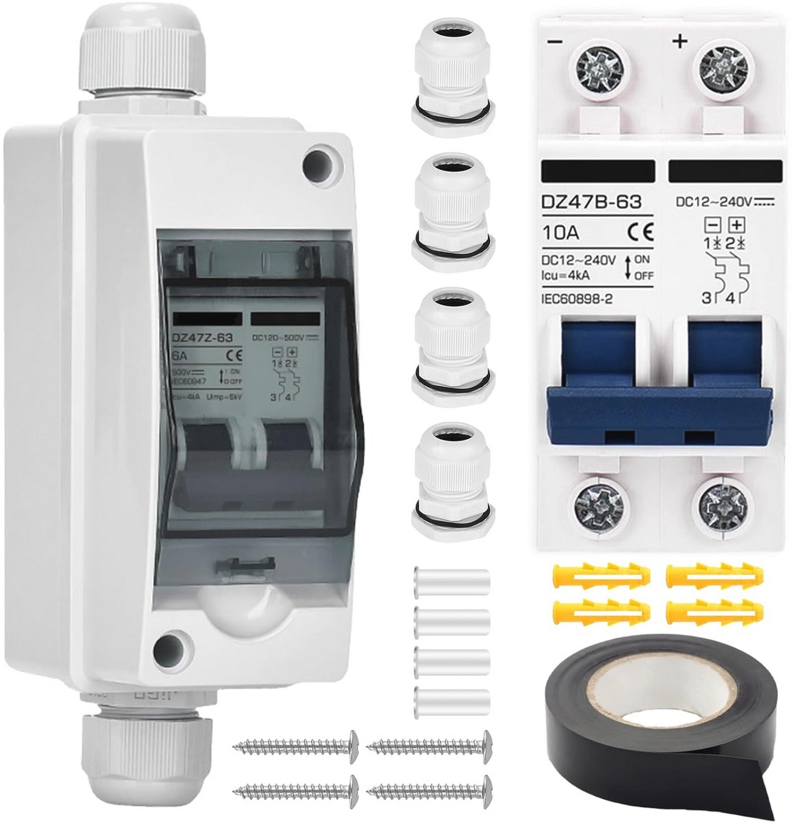40 A IP65 Stroomschakelaar voor Zonne-installatie - 2-polige DC Scheidingsschakelaar