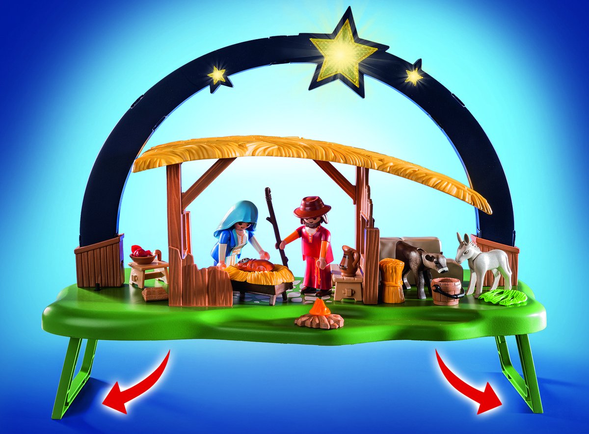 PLAYMOBIL Christmas Kerststal met heldere ster - 9494 — afbeelding 16
