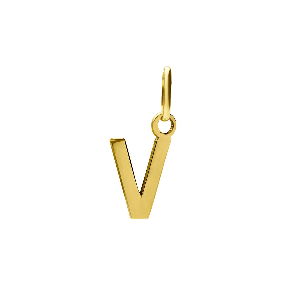 Lucardi Dames 14 karaat gouden letter hanger alfabet - Hanger - 14 Karaat Goud - Goud