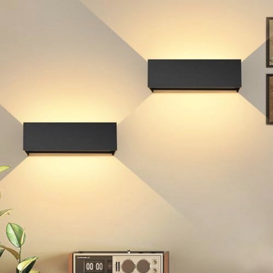 K-Bright 18W LED Wandlamp, IP65 waterdichte wandlamp voor binnen en buiten, met draaibaar led-paneel, 3000 K, warm wit, voor tuin en terras (wit K-Bright 18W LED Wandlamp, IP65 waterdichte wandlamp voor binnen en buiten, met draaibaar led-paneel, 3000 K, warm wit, voor tuin en terras (wit