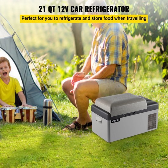 NaevaMi Draagbare Elektrische Koelbox - Koelbox Auto - Mini Camping Koelkast - Snelle Koeling - Strand Koelbox - Koelbox 12v 230 volt - 20L - Autokoelkast en Compressorkoeler - Voor Kamperen, Camper en Roadtrip van Merkloos — afbeelding 3
