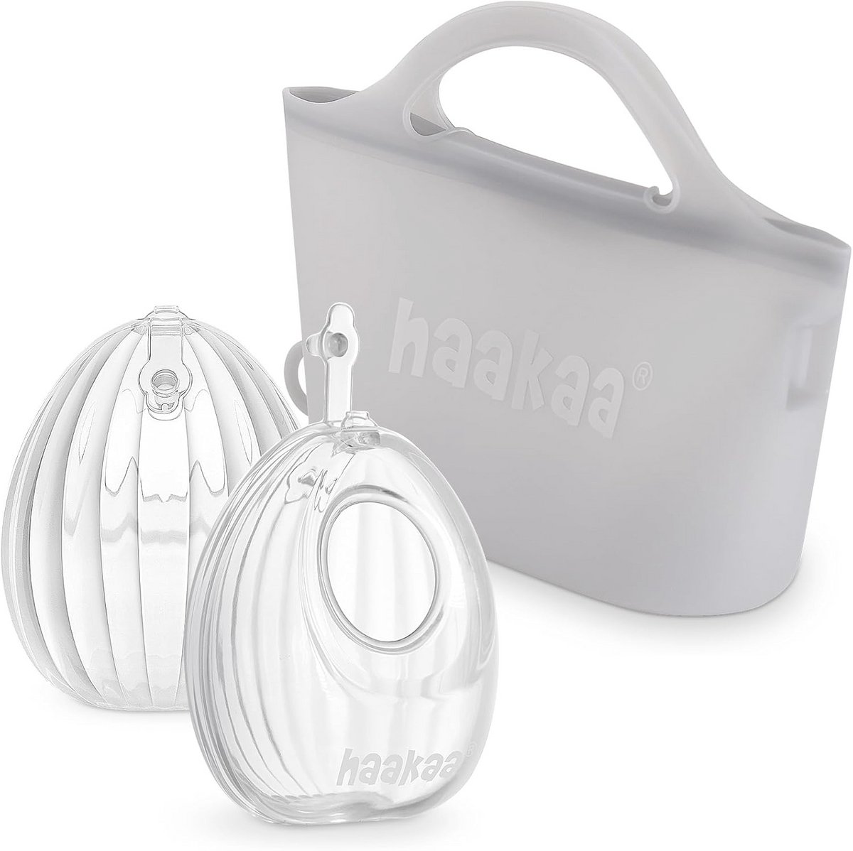 Handsfree Siliconen Borstkolf met Sterilisatorzak - 2-in-1 Moedermelkvanger voor Zogende Moeders - 75ml Pompen en 1 Sterilisatorzak (2-pack)