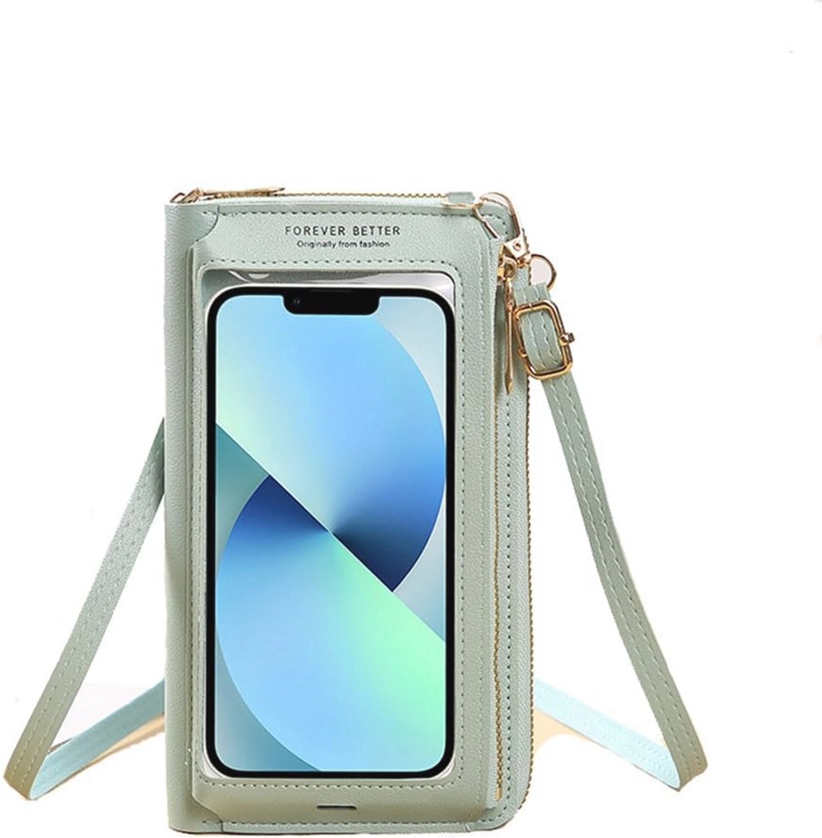 Dames telefoonhoes met touchscreen en schoudertas voor mobiele telefoons