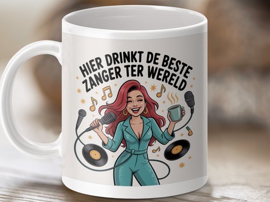 Mok voor Beste Zanger, Zangeres Mug, Muziek Mok, Koffie Mok, Grappige Mok, Cadeau Idee Zanger, Zangeres, Muziekliefhebber