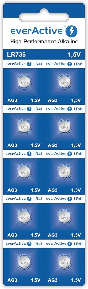 Knoopcel batterij AG3 G3 LR736 - 1x Blister