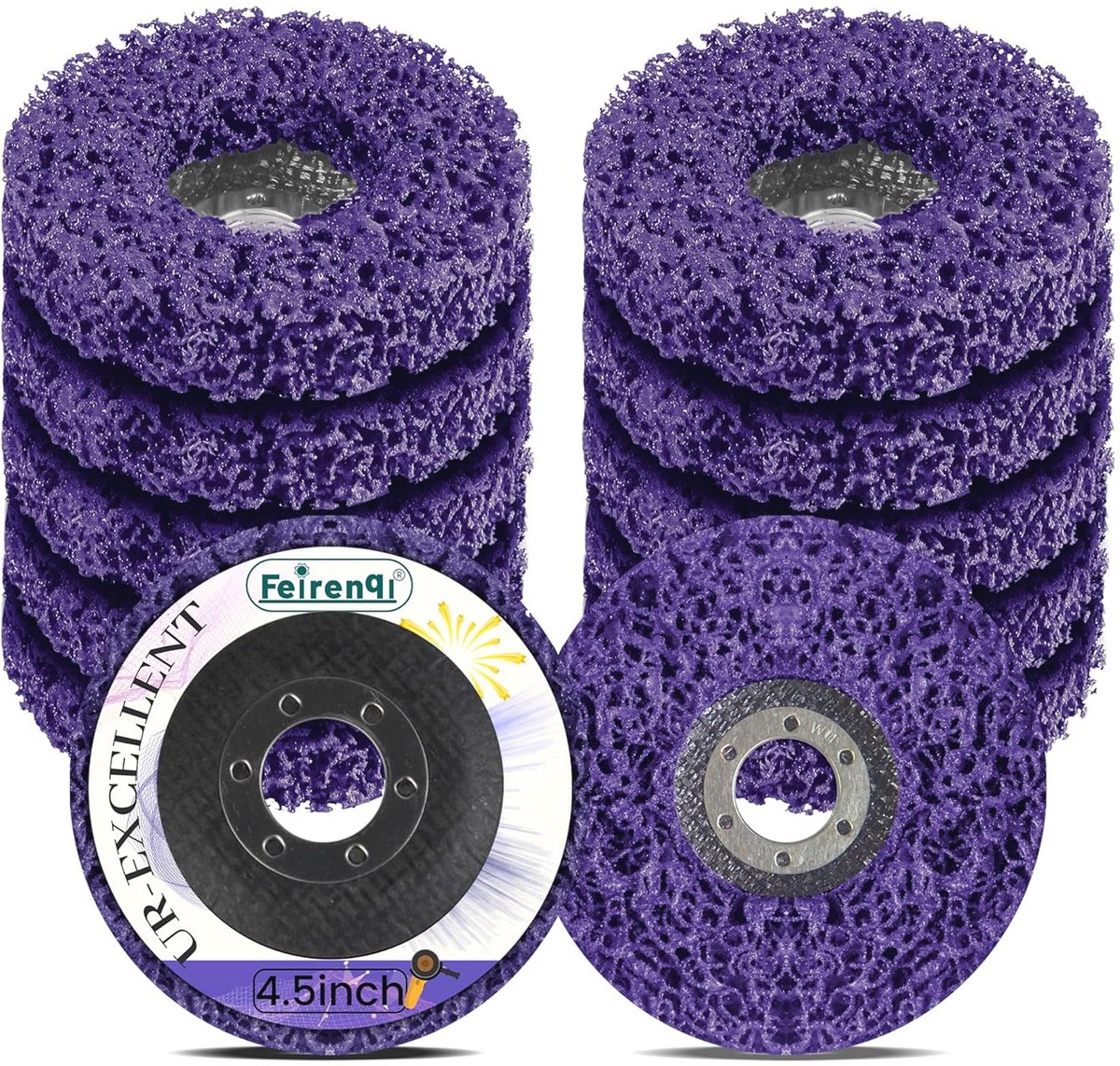 Strippen Wiel 12 Stuks - 4-1/2" x 7/8" Inch voor Haakse Slijper - Verf, Coating en Roest Verwijderen
