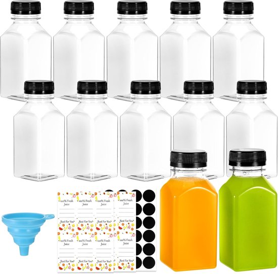 Bouteille en verre transparente avec couvercles pour jus, café infusé à froid, b Bouteille en verre transparente avec couvercles pour jus, café infusé à froid, b
