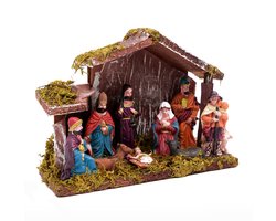 Happy Holidayz Kerststal - 20 cm - Heilige geboorte Kerststal Set - Kerststal Figuren - Indoor Decoratie - Kerstdecoratie